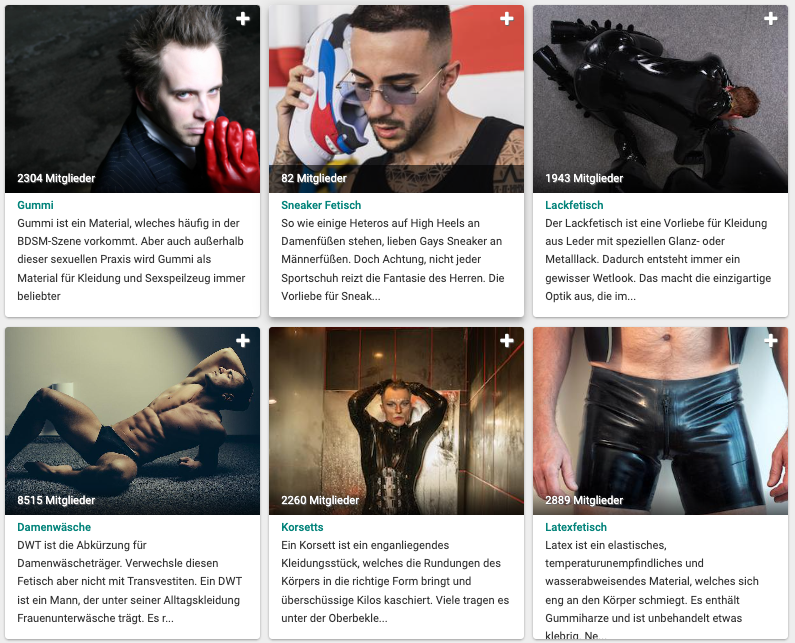 Entdecke alle Fetische auf Gay.de