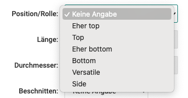 Ändere deine Liebling-Position/Rolle in deinen Profileinstellungen. 